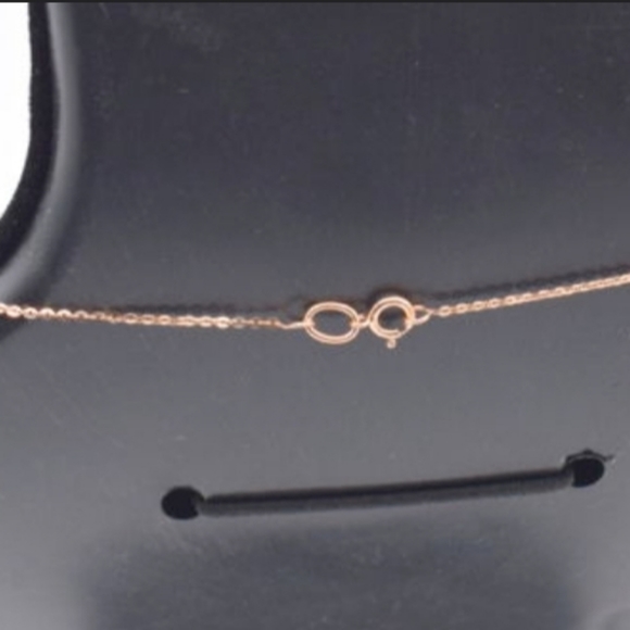 14k rose gold plated Euro pendant & chain. - Picture 4 of 8